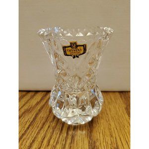 3 7/8" KRISTAL ZAJECAR SMALL 24% LEAD CRYSTAL VASE - YUGOSLAVIA